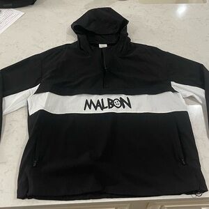 Bnwt Malbon x Steve Aoki hooded anorak XXL black/white
